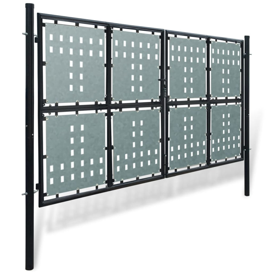 Poort enkel 300x200 cm zwart 300 x 200 cm