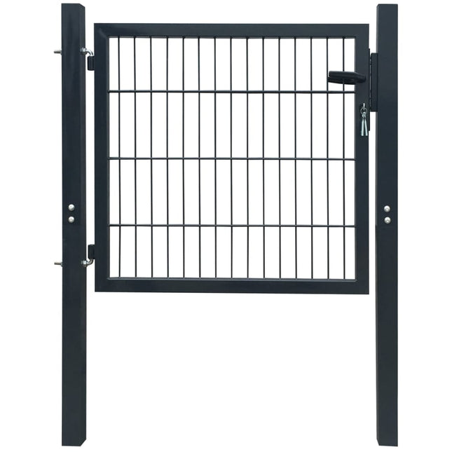 Poort Dubbelstaafmat (Enkel) Antraciet 106 x 130 cm Grijs