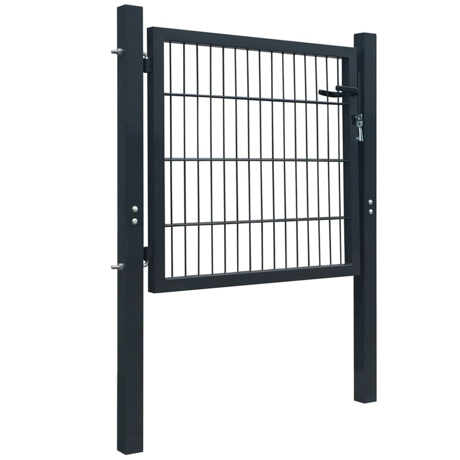 Poort Dubbelstaafmat (Enkel) 106X130 Cm Antracietgrijs