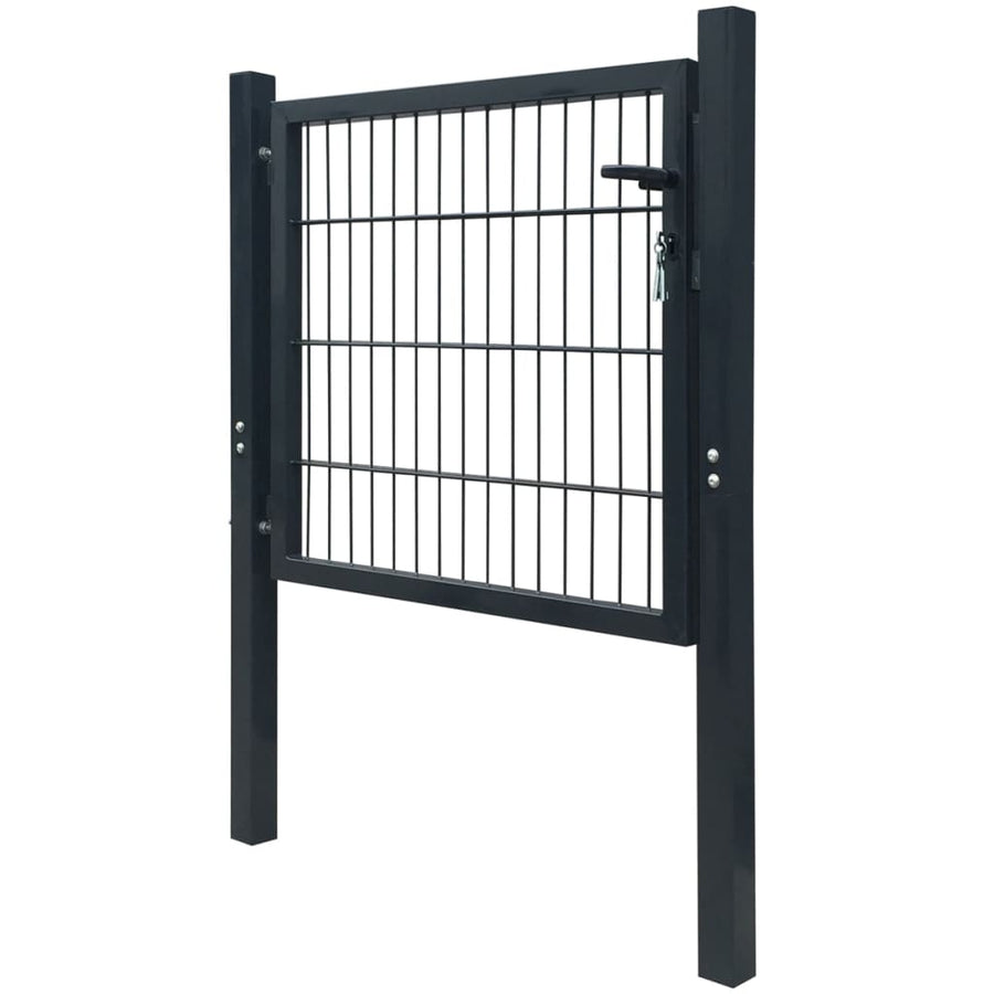 Poort Dubbelstaafmat (Enkel) Antraciet 106 x 130 cm Grijs