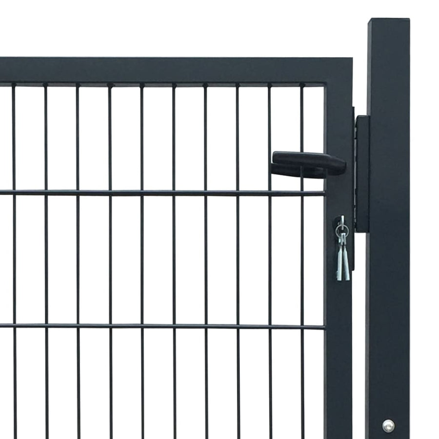 Poort Dubbelstaafmat (Enkel) Antraciet 106 x 130 cm Grijs