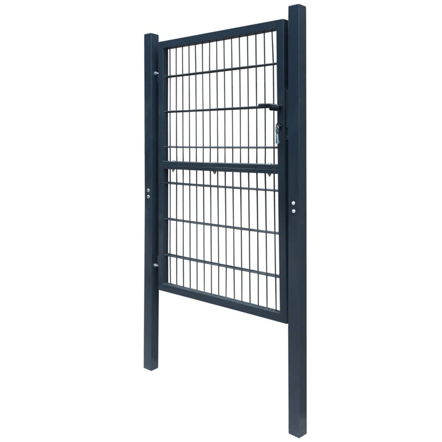 Poort dubbelstaafmat (enkel) 106x170 cm antracietgrijs 106 x 170 cm Grijs
