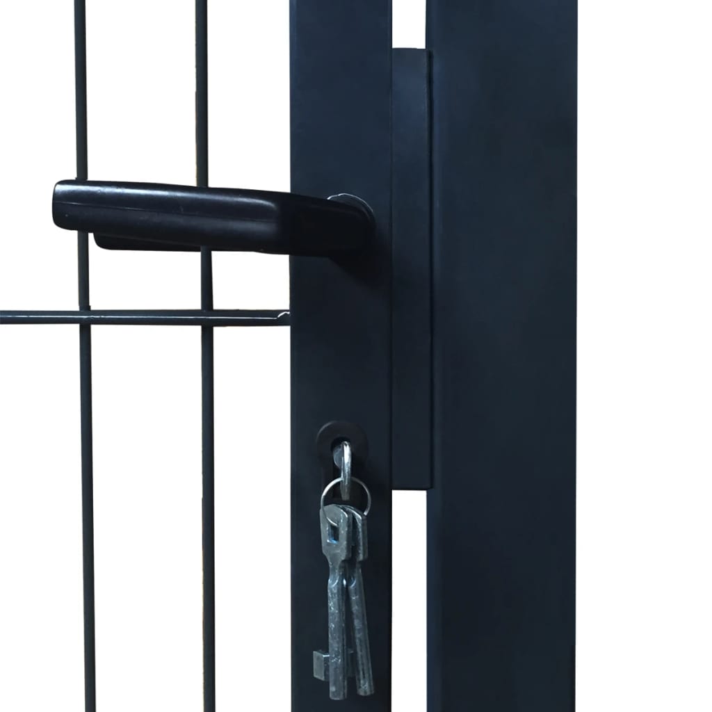 Poort dubbelstaafmat (enkel) 106x170 cm antracietgrijs 106 x 170 cm Grijs