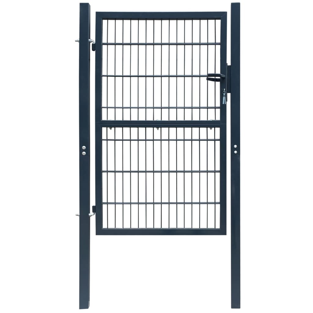 Poort dubbelstaafmat (enkel) 106x190 cm antracietgrijs 106 x 190 cm Grijs