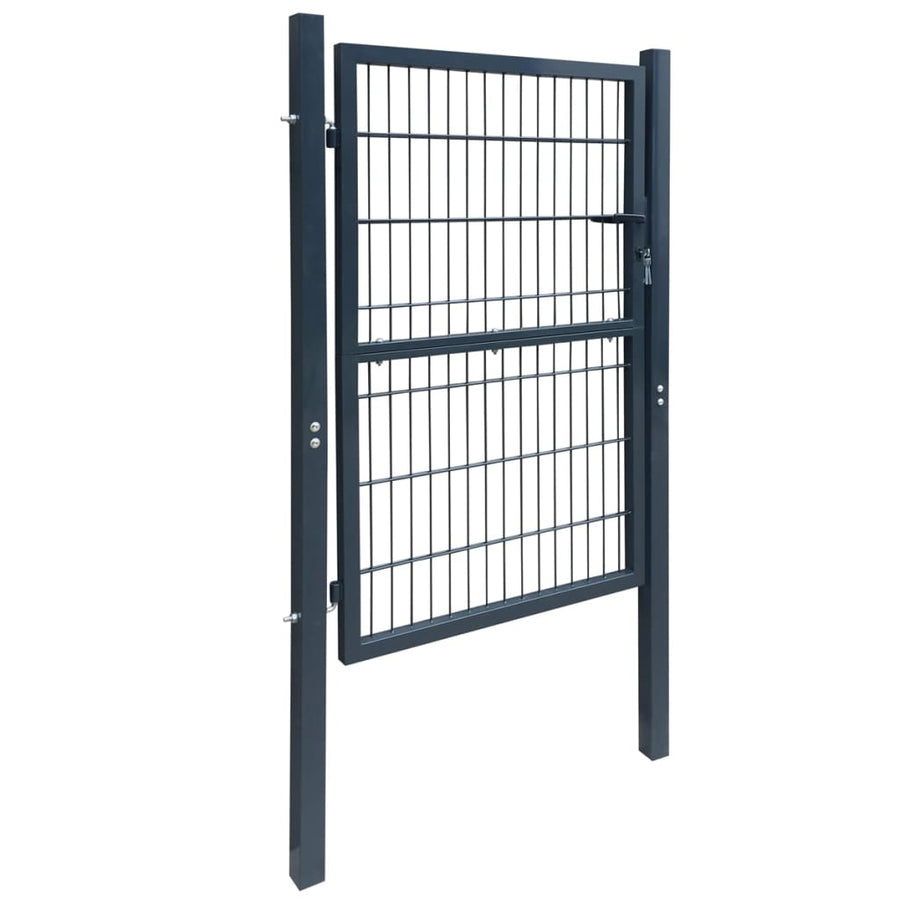 Poort dubbelstaafmat (enkel) 106x190 cm antracietgrijs 106 x 190 cm Grijs