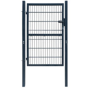 Dubbelstaafmat poort antraciet 106 x 210 cm