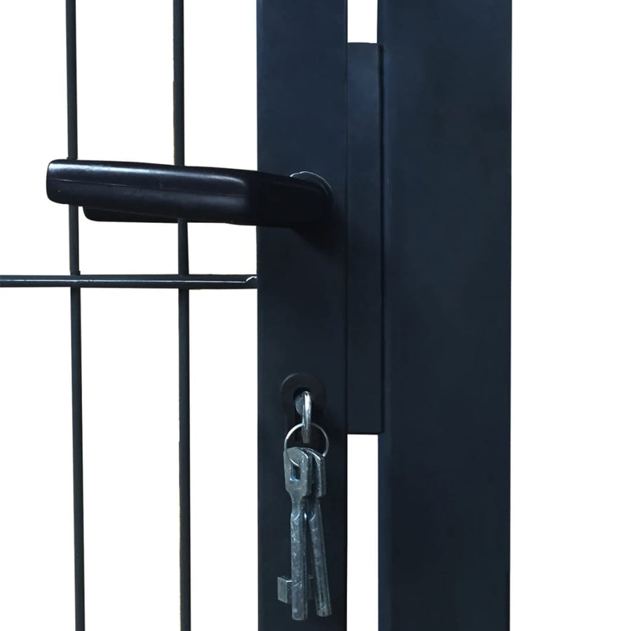 Poort Dubbelstaafmat (Enkel) Antraciet 106 x 210 cm