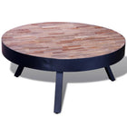 Salontafel rond 76 cm gerecycled teakhout