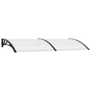 Deurluifel 240x100 cm polycarbonaat zwart transparant