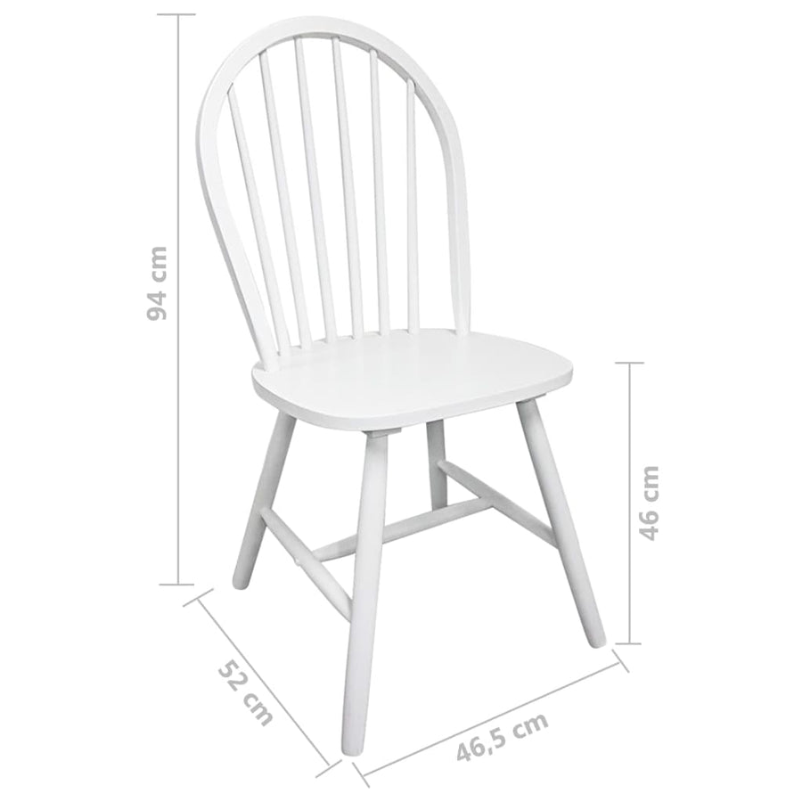 Eetkamerstoelen Massief Rubberwood 2