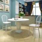 Eetkamerstoelen 2 st massief rubberwood wit 46,5x52x94 cm