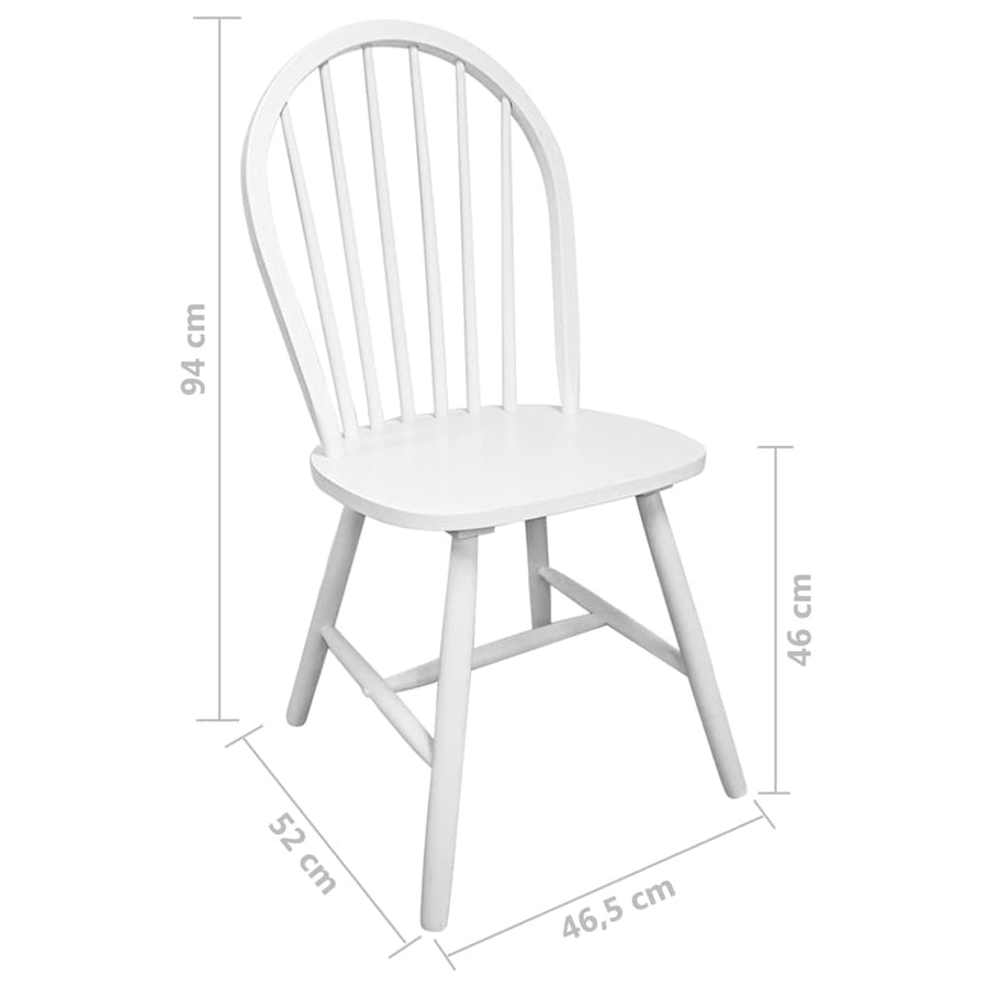 Eetkamerstoelen Massief Rubberwood 4