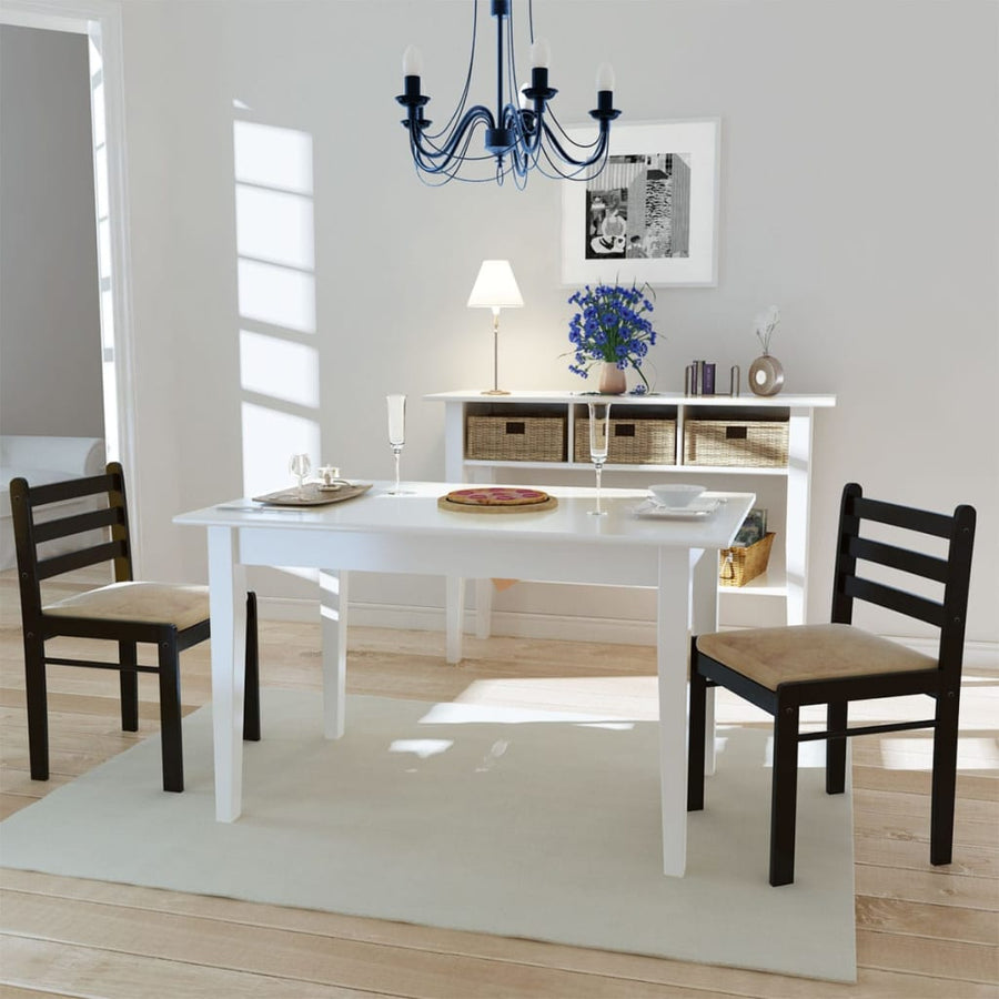 Eetkamerstoelen Massief Rubberwood En Fluweel 2 Bruin