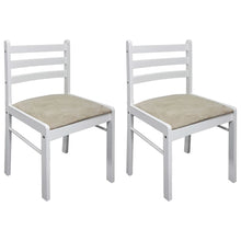 Eetkamerstoelen Massief Rubberwood En Fluweel 2 Wit