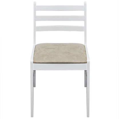 Eetkamerstoelen Massief Rubberwood En Fluweel 2 Wit
