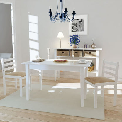 Eetkamerstoelen Massief Rubberwood En Fluweel 2 Wit