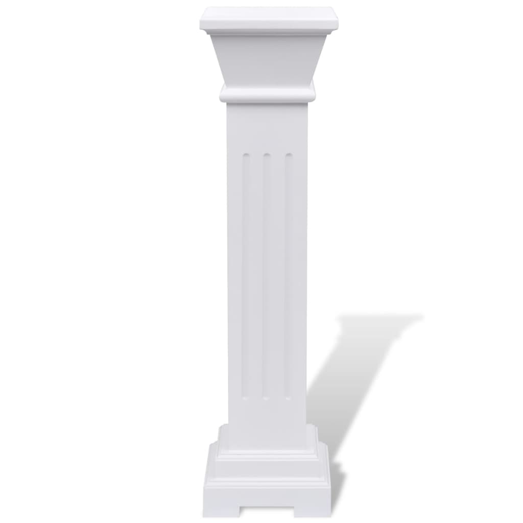Plantenstandaard Klassieke Zuil Mdf Wit