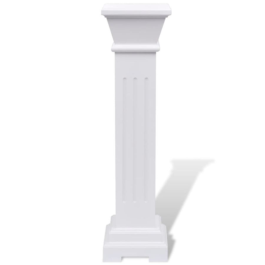 Plantenstandaard Klassieke Zuil Mdf Wit