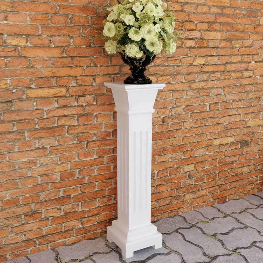 Plantenstandaard Klassieke Zuil Mdf Wit