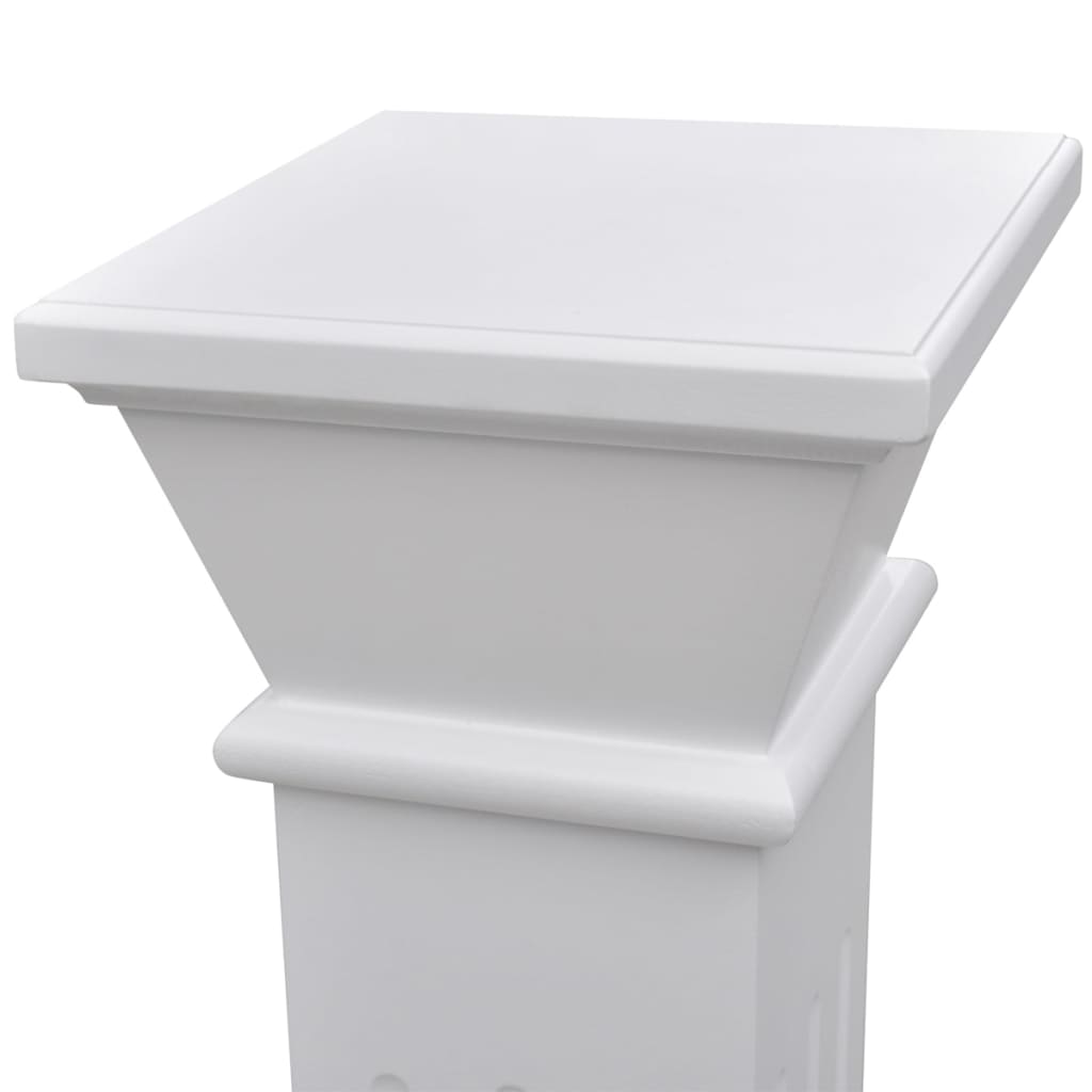 Plantenstandaard Klassieke Zuil Mdf Wit