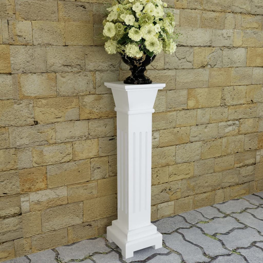 Plantenstandaard Klassieke Zuil Mdf Wit