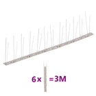 Bird and pigeon spikes with 2 rows 6 pcs 3 m stainless steel