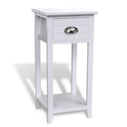 Nachtkastje 30x30x63 cm wit paulowniahout multiplex
