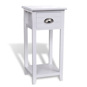 Nachtkastje 30x30x63 cm wit paulowniahout multiplex