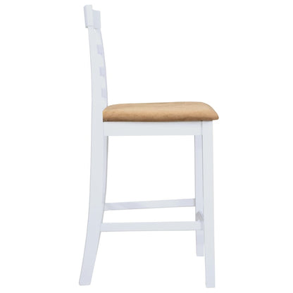 Bartafel en 4 barstoelen set hout wit