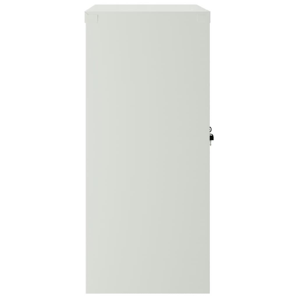 Kantoorkast Met 2 Deuren 90 Cm Staal Grijs 90 x 40 x 90 cm Lichtgrijs