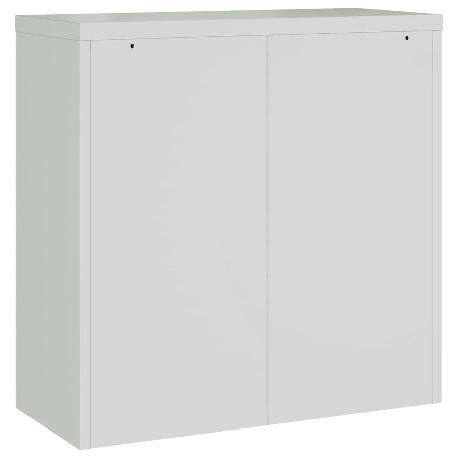Kantoorkast Met 2 Deuren 90 Cm Staal Grijs 90 x 40 x 90 cm Lichtgrijs