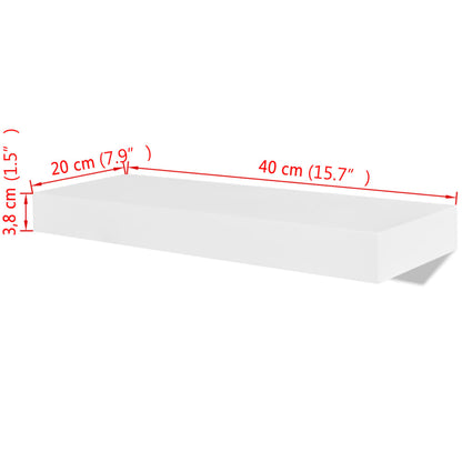 Wandplanken Mdf Zwevend Voor Boeken/Dvd St 2 40 cm