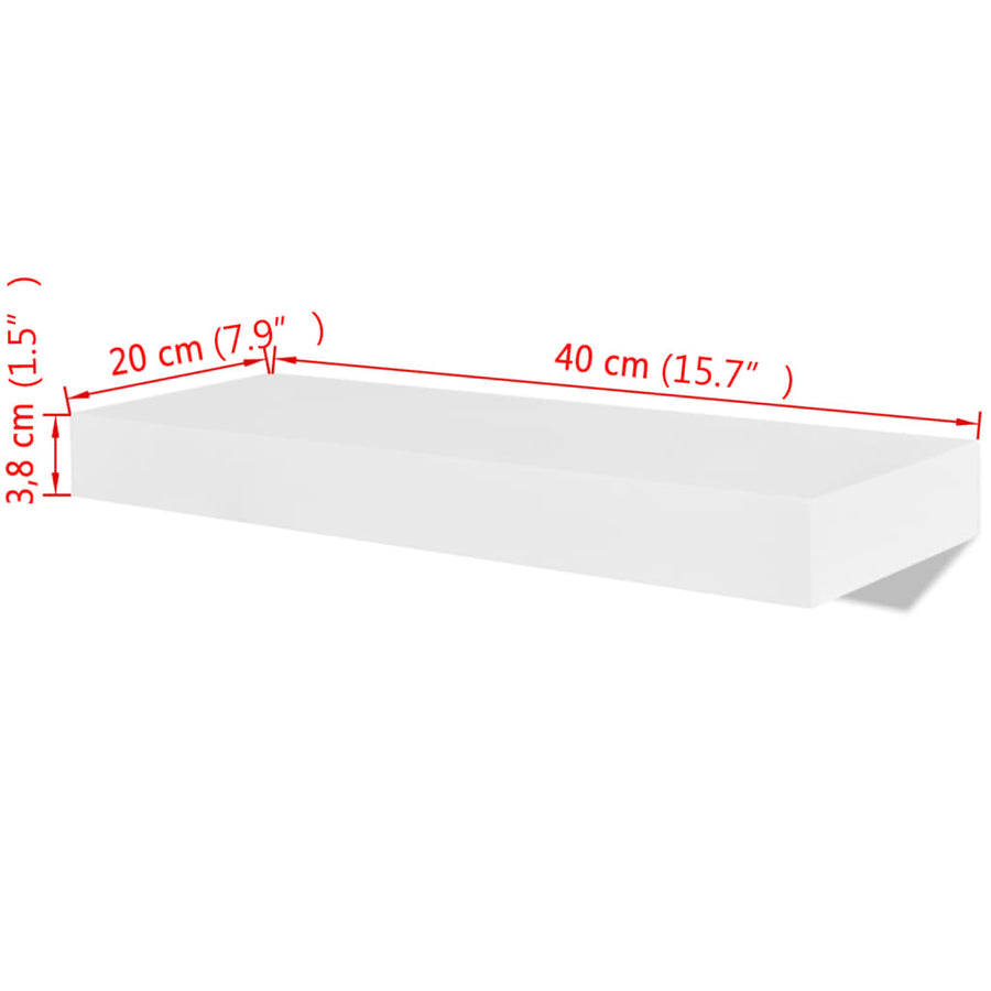 Wandplanken Mdf Zwevend Voor Boeken/Dvd St 2 40 cm