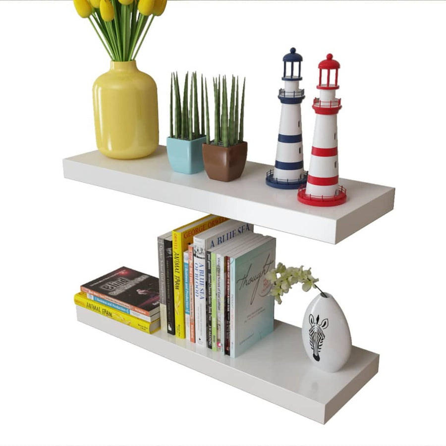 Wandplanken Mdf Zwevend Voor Boeken/Dvd St 2 60 cm