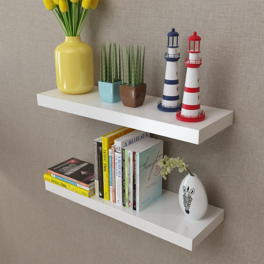 Wandplanken Mdf Zwevend Voor Boeken/Dvd St 2 60 cm