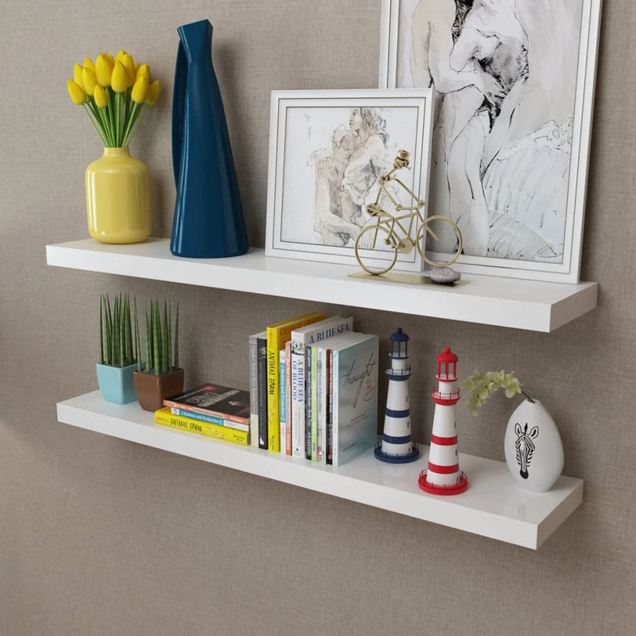 Wandplanken Mdf Zwevend Voor Boeken/Dvd St 2 100 cm