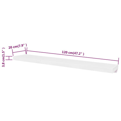 Wandplanken Mdf Zwevend Voor Boeken/Dvd St 2 120 cm