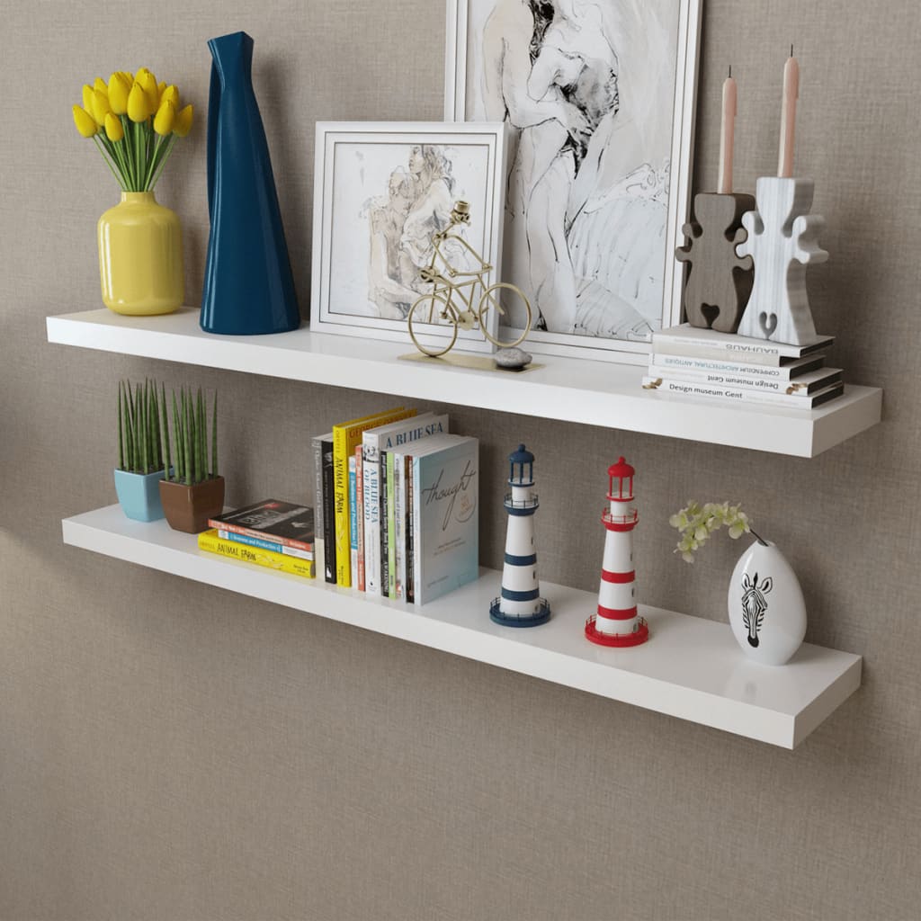 Wandplanken Mdf Zwevend Voor Boeken/Dvd St 2 120 cm