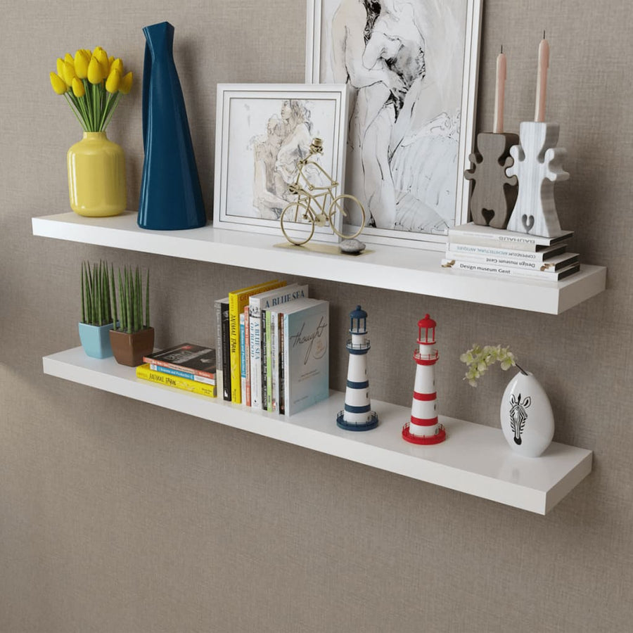 Wandplanken Mdf Zwevend Voor Boeken/Dvd St 2 120 cm