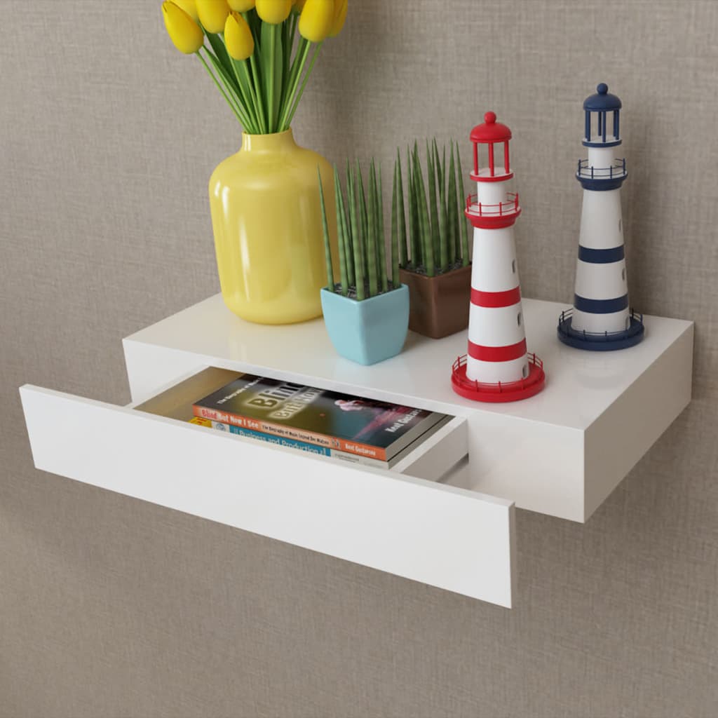 Wandschap Met Lade Zwevend Mdf 1 48 cm
