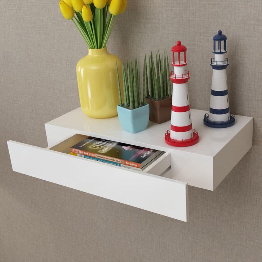 Wandschap Met Lade Zwevend Mdf 1 48 cm