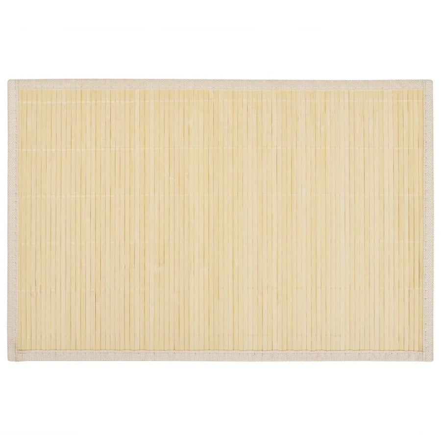 6 Placemats Bamboe 30 X 45 Cm Natuurlijk Beige