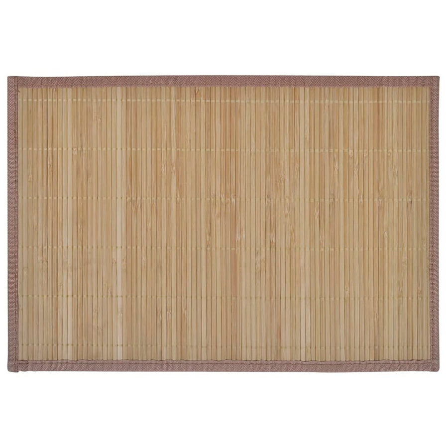 6 St Placemats 30X45 Cm Bamboe Bruin