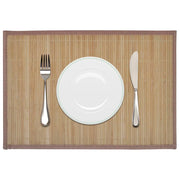 6 pcs Placemats 30x45 cm bamboo brown