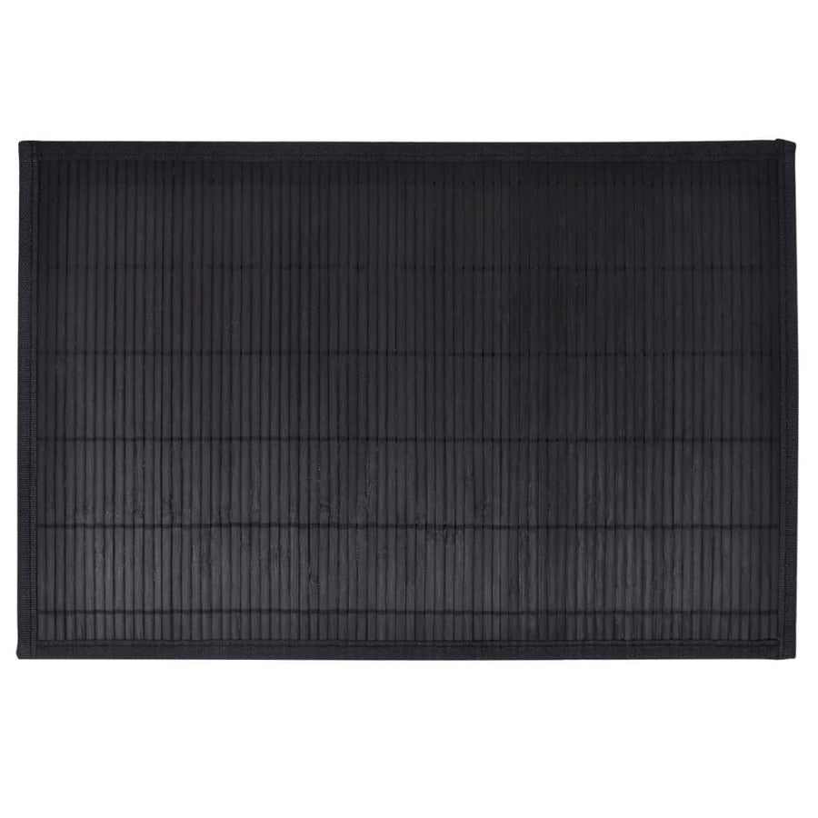 6 Placemats Bamboe 30 X 45 Cm Zwart