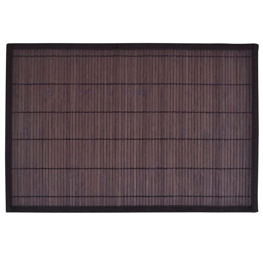 6 Placemats Bamboe 30 X 45 Cm Donkerbruin