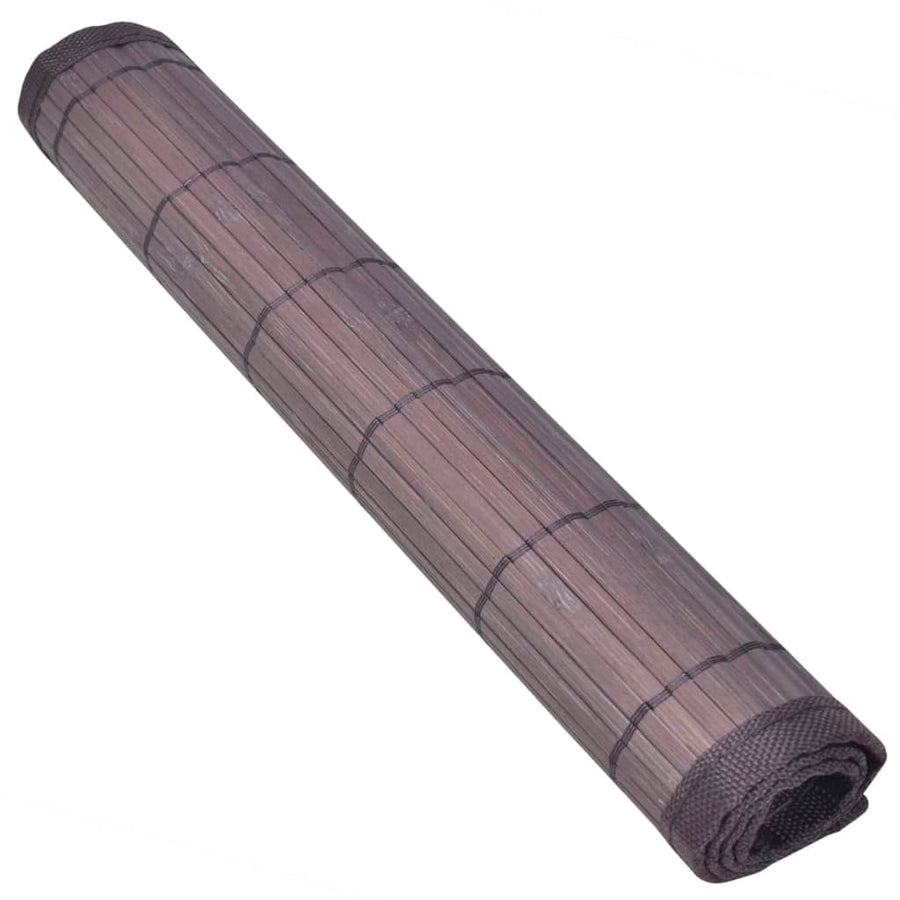 6 Placemats Bamboe 30 X 45 Cm Donkerbruin