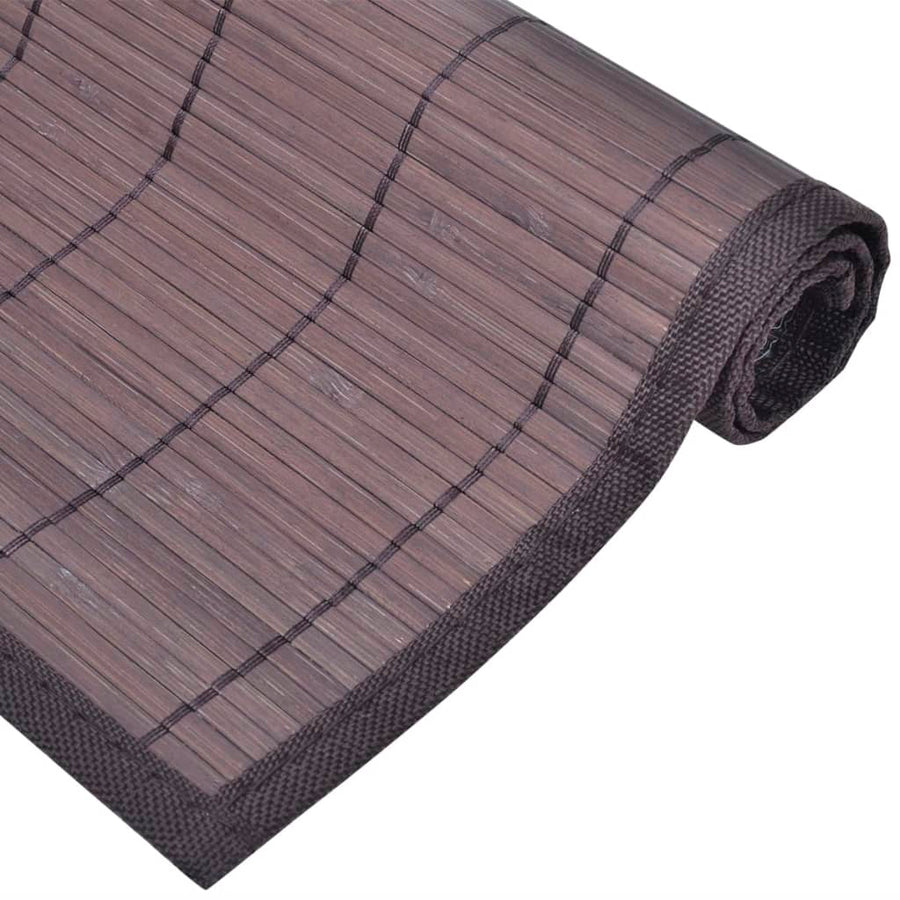 6 Placemats Bamboe 30 X 45 Cm Donkerbruin
