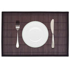 Placemats bamboe 30x45 cm donkerbruin set van 6