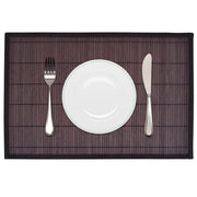 6 Bamboo placemats 30 x 45 cm dark brown